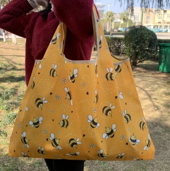 New Large Capacity Shoulder bag lightweight Shoppers bag Foldable Nylon bag - Picture 4 of 4